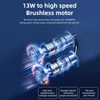Kép 13/13 - Kézi sugárhajtású ventilátor, 130 000 ford./perc, kefe nélküli motor, légcsatornás turbóventilátor - Fekete