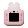 Kép 3/3 - 48MP első és hátsó gyereknyomtató kamera hőnyomtatás - Pink mackó