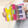 Kép 3/10 - Mini 17 gombos 6 basszus harmonika ABS anyag csattal, hangszer kezdőknek - Pink