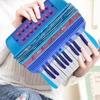 Kép 3/11 - Mini 20 gombos 16 basszus harmonika ABS anyag csattal, könnyű gombbal - Kék