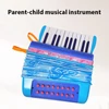 Kép 9/11 - Mini 20 gombos 16 basszus harmonika ABS anyag csattal, könnyű gombbal - Kék
