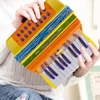 Kép 3/11 - Mini 20 gombos 16 basszus harmonika ABS anyag csattal, könnyű gombbal - Sárga