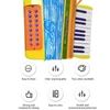 Kép 9/11 - Mini 20 gombos 16 basszus harmonika ABS anyag csattal, könnyű gombbal - Sárga