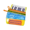 Kép 1/11 - Mini 20 gombos 16 basszus harmonika ABS anyag csattal, könnyű gombbal - Sárga