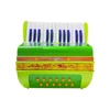 Kép 2/11 - Mini 24 gombos 12 basszus harmonika ABS anyag csattal, hangszer kezdőknek - Zöld