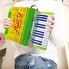 Kép 3/11 - Mini 24 gombos 12 basszus harmonika ABS anyag csattal, hangszer kezdőknek - Zöld