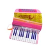 Kép 1/11 - Mini 24 gombos 12 basszus harmonika ABS anyag csattal, hangszer kezdőknek - Pink