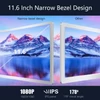 Kép 3/16 - 11,6 hüvelykes hordozható háromképernyős monitor laptop FHD bővítőképernyő