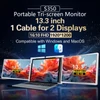 Kép 10/18 - 13,3 hüvelykes hordozható háromképernyős monitor laptop FHD bővítőképernyő