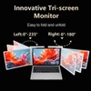Kép 14/18 - 13,3 hüvelykes hordozható háromképernyős monitor laptop FHD bővítőképernyő