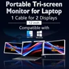 Kép 14/16 - 12 hüvelykes hordozható háromképernyős monitor laptop FHD bővítőképernyő