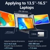 Kép 10/14 - 14 hüvelykes laptop bővítőképernyős FHD hordozható háromképernyős monitor 1 kábellel 2 kijelzőhöz - Szürke