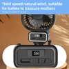 Kép 10/13 - Babakocsi ventilátor rugalmas háromlábú klipszel, LED kijelzővel, klipventilátorral (rázó funkció nélkül) - Fekete