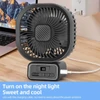 Kép 5/14 - Babakocsi ventilátor rugalmas háromlábú klipszel, LED kijelzővel, klipventilátorral (rázó funkcióval) - Fekete