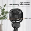 Kép 7/12 - Babakocsi ventilátor rugalmas háromlábú klipszel, LED kijelzővel, klipventilátorral (rázó funkció nélkül) - Fehér