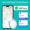 Kép 5/10 - Bluetooth nyomkövető gombok, kereső és elemkövető címkék, teljes globális lefedettségű telefonkereső, iOS kompatibilis - Fekete,1 db