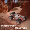 Kép 10/10 - Wltoys 184008 2.4GHz 1/18 távirányítós 60KM/H sebességű terepjáró autó - Piros, 1 akkumulátor