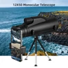 Kép 6/12 - 12X50 monokuláris teleszkóp felnőtteknek univerzális telefontartóval + állítható fém állvánnyal