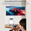 Kép 10/20 - Hordozható 1080P filmprojektor, Android 9.0 videoprojektor WIFI 6-tal, BT hálózattal - Fehér