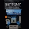 Kép 16/20 - Hordozható 1080P filmprojektor, Android 9.0 videoprojektor WIFI 6-tal, BT hálózattal - Fehér