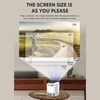 Kép 18/20 - Hordozható 1080P filmprojektor, Android 9.0 videoprojektor WIFI 6-tal, BT hálózattal - Fehér