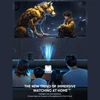 Kép 19/20 - Hordozható 1080P filmprojektor, Android 9.0 videoprojektor WIFI 6-tal, BT hálózattal - Fehér