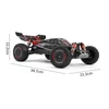 Kép 12/14 - WLtoys 124010 távirányítós 1/12 2,4 GHz 55 km/h sebességű terepjáró autó - Fekete, 1 akkumulátor