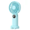 Kép 17/18 - Hordozható mini kézi elektromos ventilátor, támogatja az 5 állítható szélsebességet - Kék