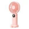 Kép 2/19 - Hordozható mini kézi elektromos ventilátor, támogatja az 5 állítható szélsebességet - Pink