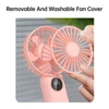 Kép 14/19 - Hordozható mini kézi elektromos ventilátor, támogatja az 5 állítható szélsebességet - Pink