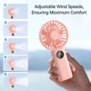 Kép 15/19 - Hordozható mini kézi elektromos ventilátor, támogatja az 5 állítható szélsebességet - Pink