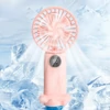 Kép 19/19 - Hordozható mini kézi elektromos ventilátor, támogatja az 5 állítható szélsebességet - Pink