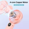 Kép 12/20 - Hordozható mini kézi elektromos ventilátor, támogatja az 5 állítható szélsebességet - Fehér