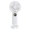 Kép 1/20 - Hordozható mini kézi elektromos ventilátor, támogatja az 5 állítható szélsebességet - Fehér