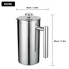 Kép 2/10 - Francia 304 rozsdamentes acél termikus kávéfőző, teafőző 800ml
