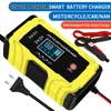 Kép 7/8 - 12V 24V 180W intelligens impulzusos javító töltő LCD kijelzővel, többszörös védelemmel/lángálló házzal - Sárga
