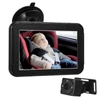 Kép 1/10 - 5 hüvelykes HD 1080P autós babafigyelő autós csecsemőülés kamerával