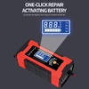 Kép 6/8 - 12V 24V 180W intelligens javító töltő LCD kijelzővel többszörös védelem/égésgátló ház AGM GEL - Piros