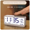 Kép 11/15 - 8001-EN Többfunkciós digitális óra LED fényerő, állítható hőmérséklet, páratartalom, kijelző ébresztőóra - Fekete