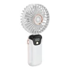 Kép 6/20 - Hordozható mini kézi elektromos ventilátor LED képernyővel, összecsukható fogantyúval, levehető fedéllel - Fehér