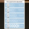 Kép 8/20 - Hordozható mini kézi elektromos ventilátor LED képernyővel, összecsukható fogantyúval, levehető fedéllel - Fehér