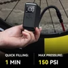 Kép 2/8 - Hordozható elektromos 150PSI akkus légszivattyú, nagynyomású digitális kijelzős gumiabroncsfújó