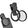 Kép 2/7 - 52 mm-es CPL szűrő telefon kamera lencséjéhez, rácsatolható polarizátor szűrő telefonlencse klip cserével