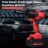 Kép 4/12 - Akkus ütvecsavarozó 600 Nm nyomatékkal, kefe nélküli motor, 2100 ford./perc, 5,0 Ah Li-ion akkumulátor töltővel - 2 akku