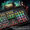 Kép 2/14 - 104 gombos vezetékes mechanikus billentyűzet, ergonómikus kialakítás, RGB háttérvilágítás - Fekete