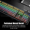 Kép 3/14 - 104 gombos vezetékes mechanikus billentyűzet, ergonómikus kialakítás, RGB háttérvilágítás - Fehér