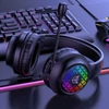 Kép 2/9 - X7 Pro Gaming Headset, kiváló minőségű hangzás zajszűrővel, mikrofonnal és LED világítással