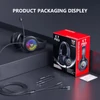 Kép 9/9 - X7 Pro Gaming Headset, kiváló minőségű hangzás zajszűrővel, mikrofonnal és LED világítással