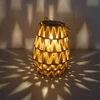 Kép 7/8 - Napelemes LED lámpák Rattan kézzel szőtt lámpák