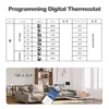 Kép 3/12 - Intelligens termosztát 5+2 programozható energiatakarékos 3A vízmelegítő termosztát LCD kijelzővel - Fehér, WiFi-vel, Tuya hangvezérléssel